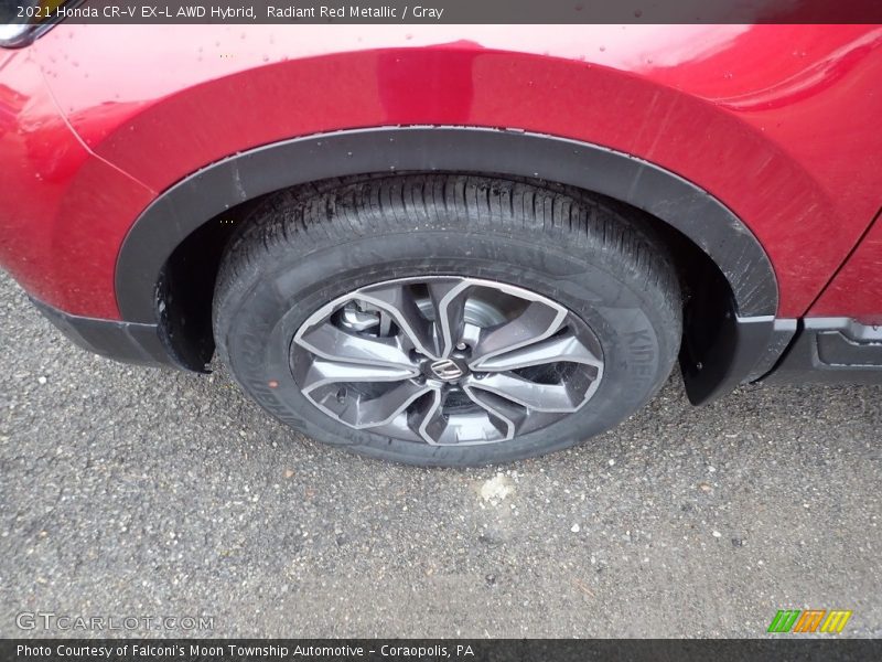 Radiant Red Metallic / Gray 2021 Honda CR-V EX-L AWD Hybrid