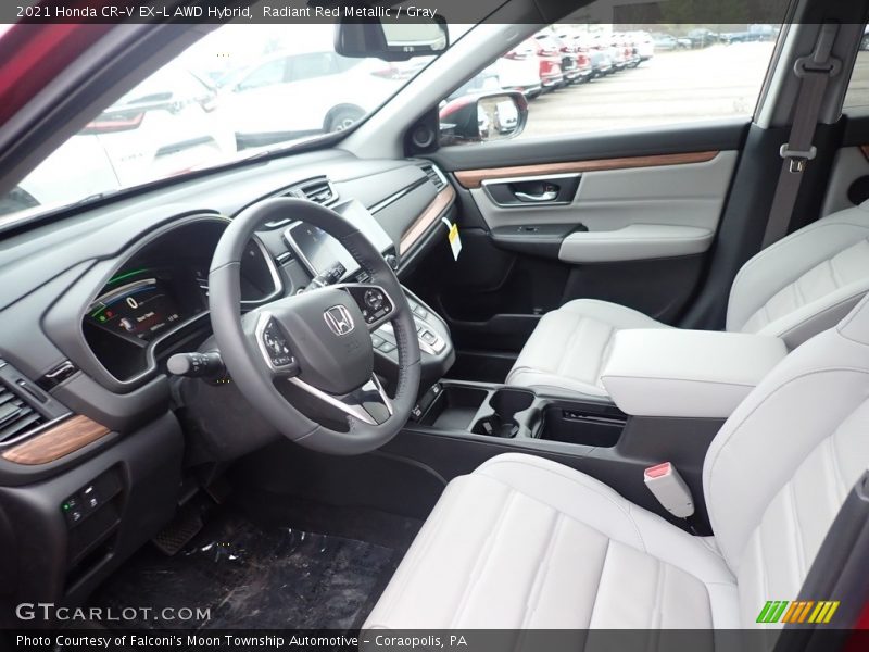 Radiant Red Metallic / Gray 2021 Honda CR-V EX-L AWD Hybrid