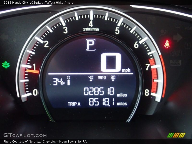 Taffeta White / Ivory 2018 Honda Civic LX Sedan