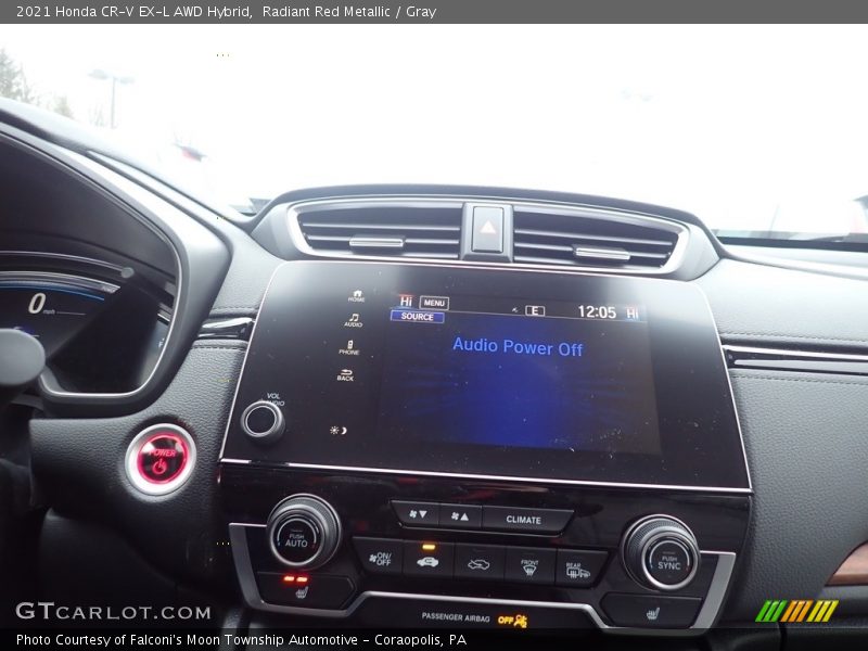Radiant Red Metallic / Gray 2021 Honda CR-V EX-L AWD Hybrid