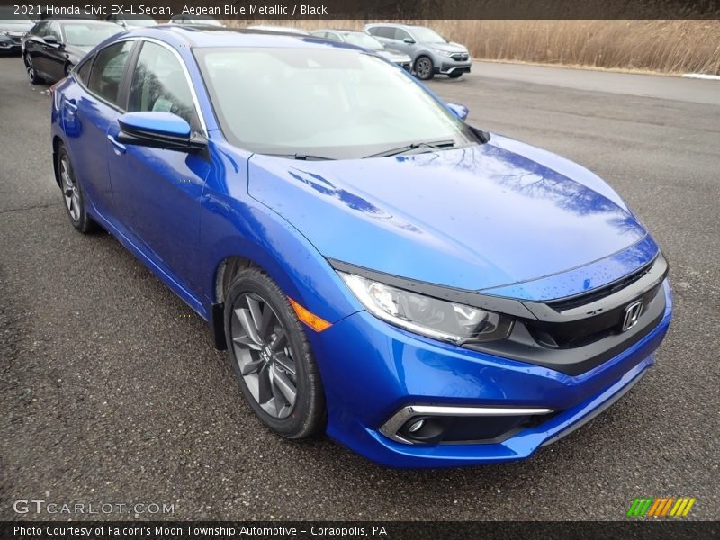 Front 3/4 View of 2021 Civic EX-L Sedan