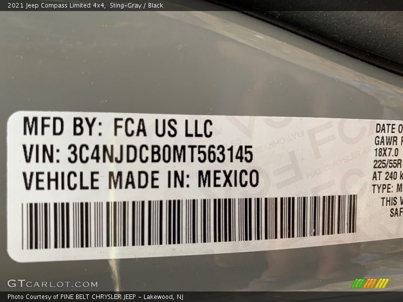 Sting-Gray / Black 2021 Jeep Compass Limited 4x4