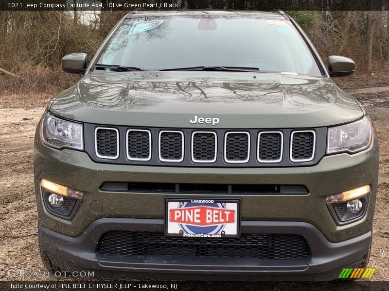Olive Green Pearl / Black 2021 Jeep Compass Latitude 4x4