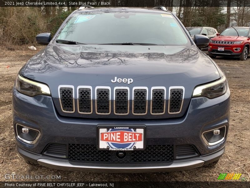 Slate Blue Pearl / Black 2021 Jeep Cherokee Limited 4x4