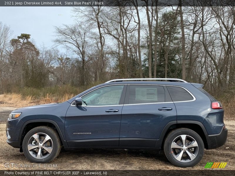 Slate Blue Pearl / Black 2021 Jeep Cherokee Limited 4x4