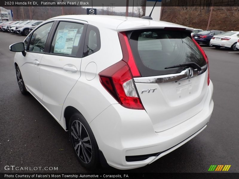 Platinum White Pearl / Black 2020 Honda Fit EX
