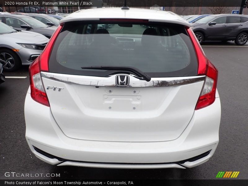 Platinum White Pearl / Black 2020 Honda Fit EX
