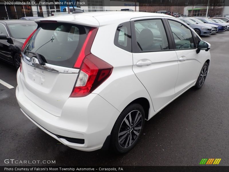 Platinum White Pearl / Black 2020 Honda Fit EX