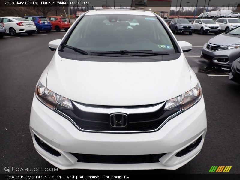 Platinum White Pearl / Black 2020 Honda Fit EX