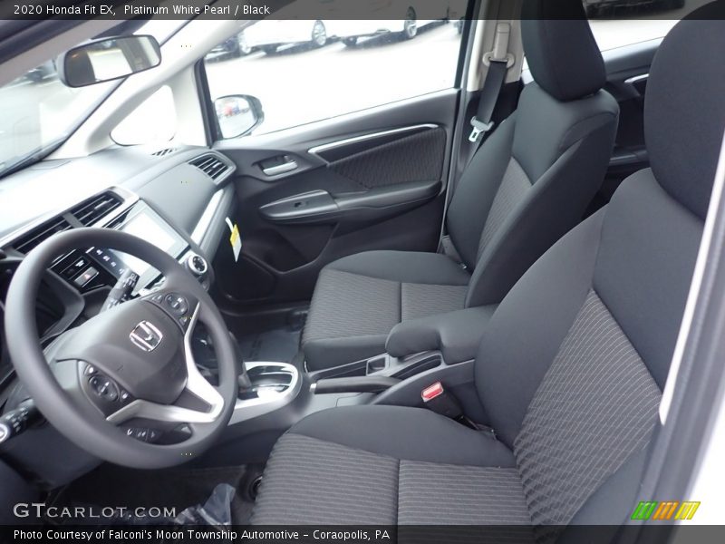 Platinum White Pearl / Black 2020 Honda Fit EX