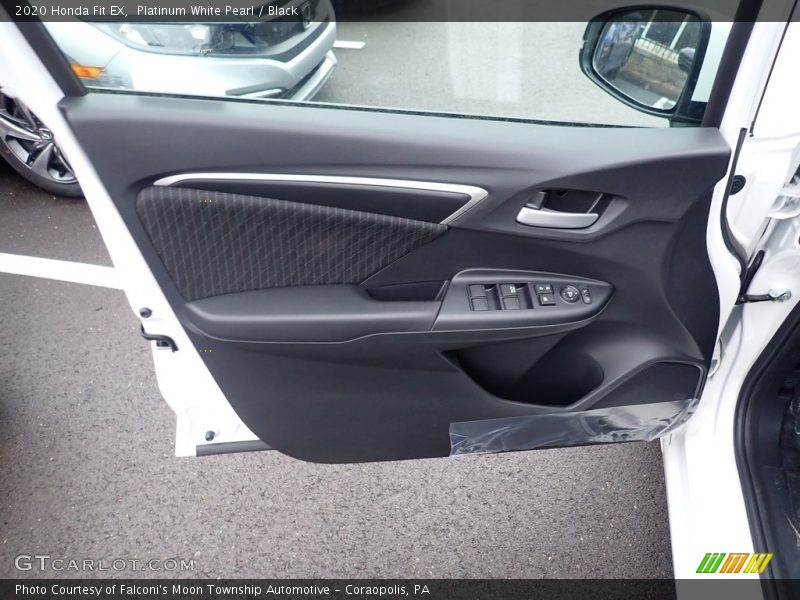 Platinum White Pearl / Black 2020 Honda Fit EX