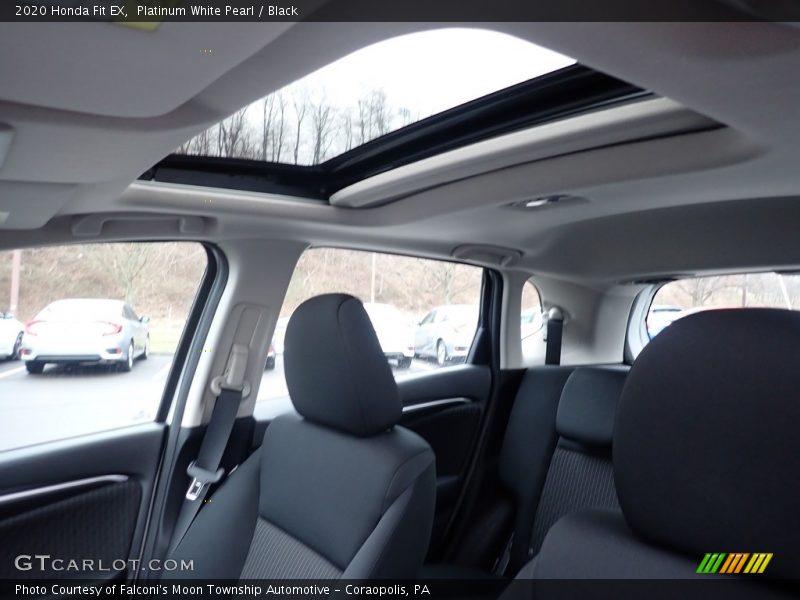 Platinum White Pearl / Black 2020 Honda Fit EX