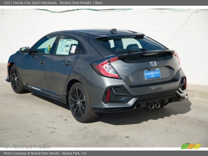 Modern Steel Metallic / Black 2021 Honda Civic Sport Hatchback