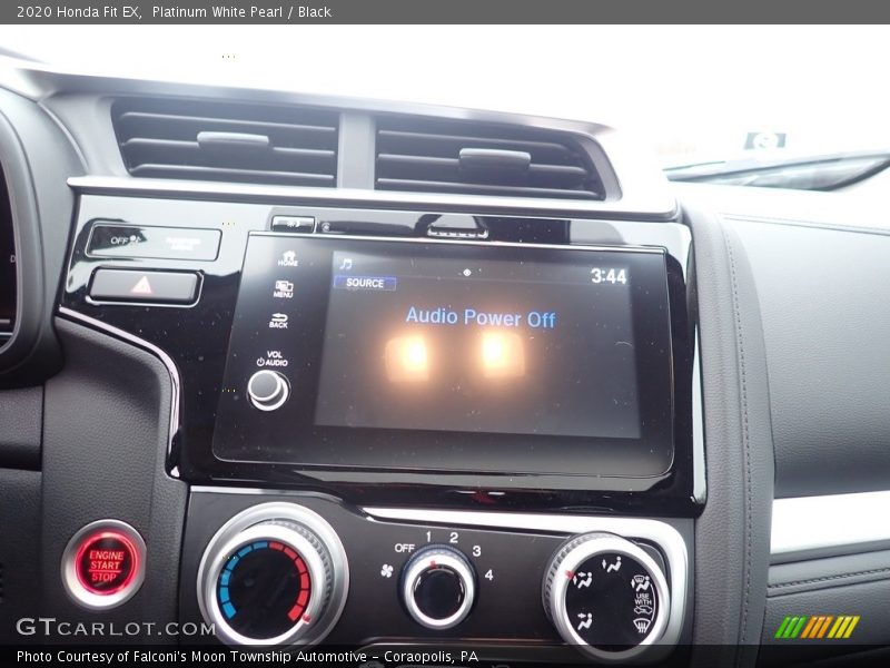 Platinum White Pearl / Black 2020 Honda Fit EX