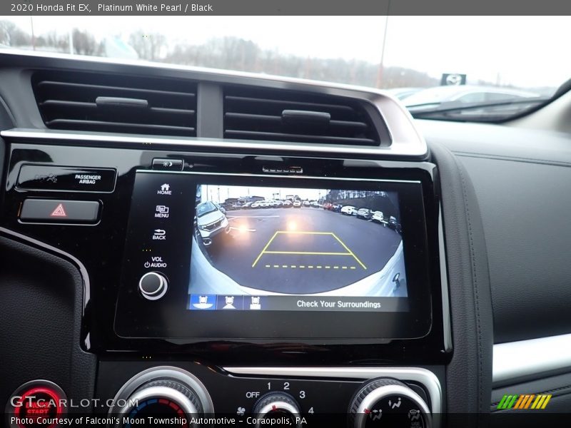 Platinum White Pearl / Black 2020 Honda Fit EX