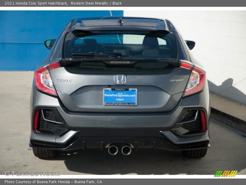 Modern Steel Metallic / Black 2021 Honda Civic Sport Hatchback