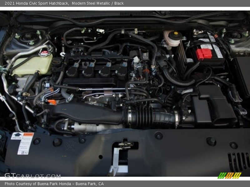Modern Steel Metallic / Black 2021 Honda Civic Sport Hatchback
