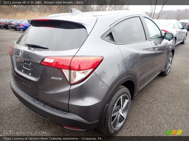 Modern Steel Metallic / Black 2021 Honda HR-V EX AWD
