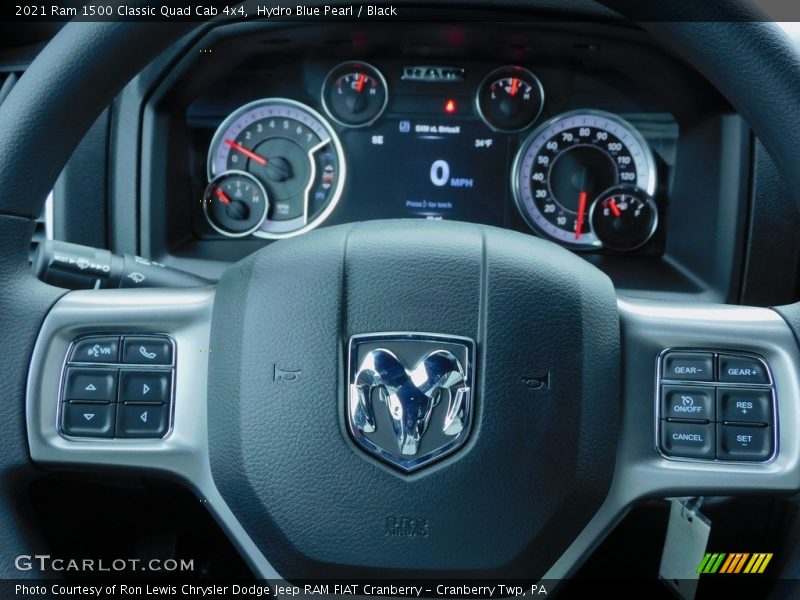 Hydro Blue Pearl / Black 2021 Ram 1500 Classic Quad Cab 4x4