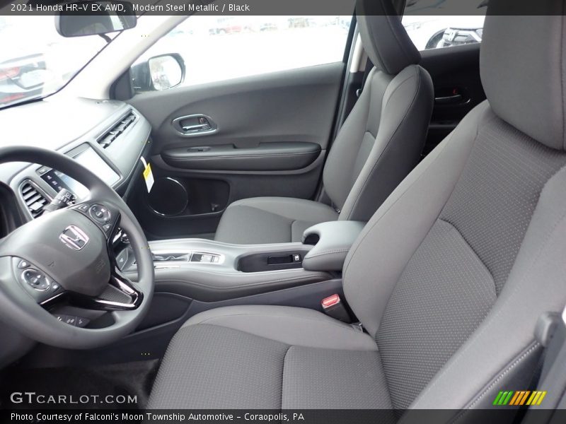 Modern Steel Metallic / Black 2021 Honda HR-V EX AWD