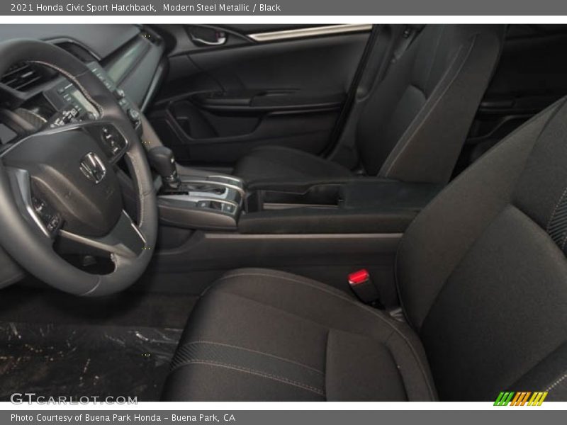 Modern Steel Metallic / Black 2021 Honda Civic Sport Hatchback