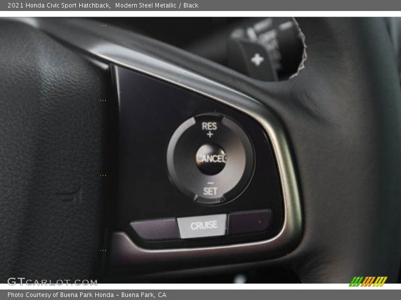 Modern Steel Metallic / Black 2021 Honda Civic Sport Hatchback
