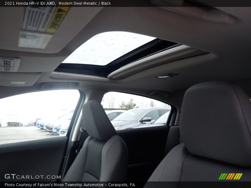 Modern Steel Metallic / Black 2021 Honda HR-V EX AWD