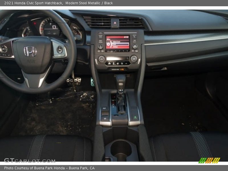Modern Steel Metallic / Black 2021 Honda Civic Sport Hatchback