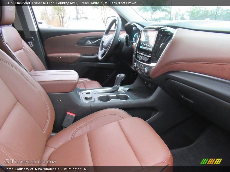 Pearl White / Jet Black/Loft Brown 2019 Chevrolet Traverse High Country AWD