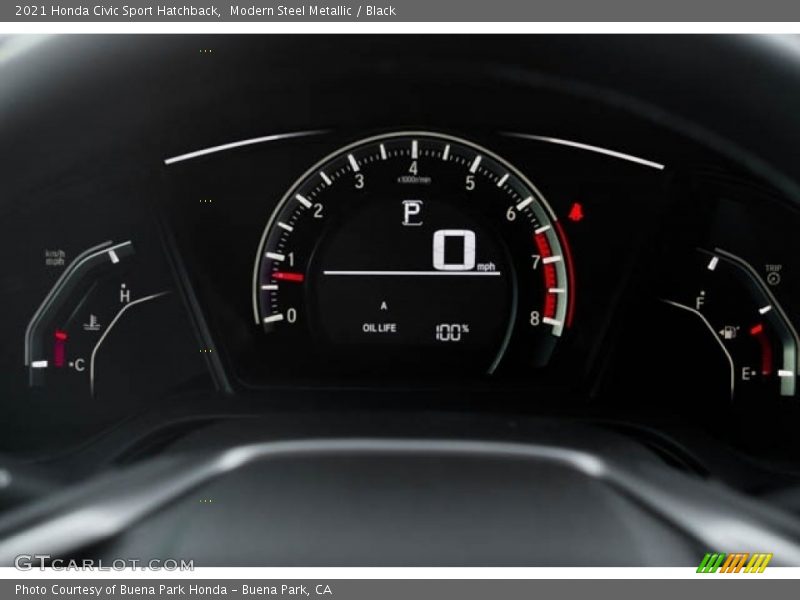 Modern Steel Metallic / Black 2021 Honda Civic Sport Hatchback