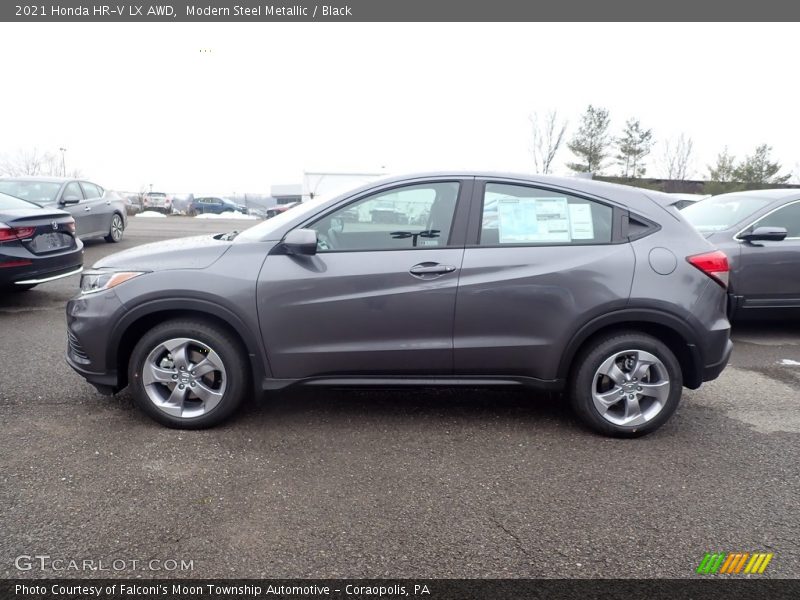 Modern Steel Metallic / Black 2021 Honda HR-V LX AWD