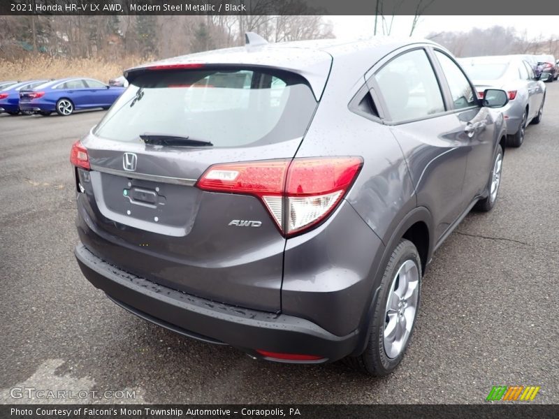 Modern Steel Metallic / Black 2021 Honda HR-V LX AWD