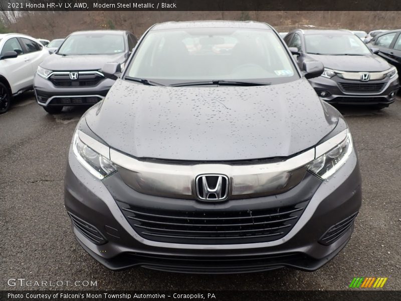 Modern Steel Metallic / Black 2021 Honda HR-V LX AWD