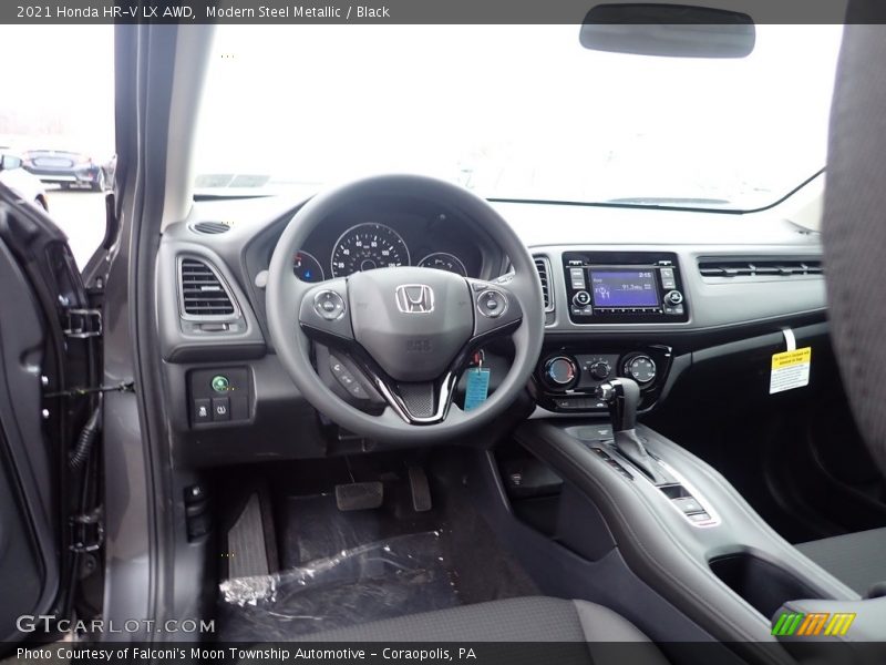 Modern Steel Metallic / Black 2021 Honda HR-V LX AWD