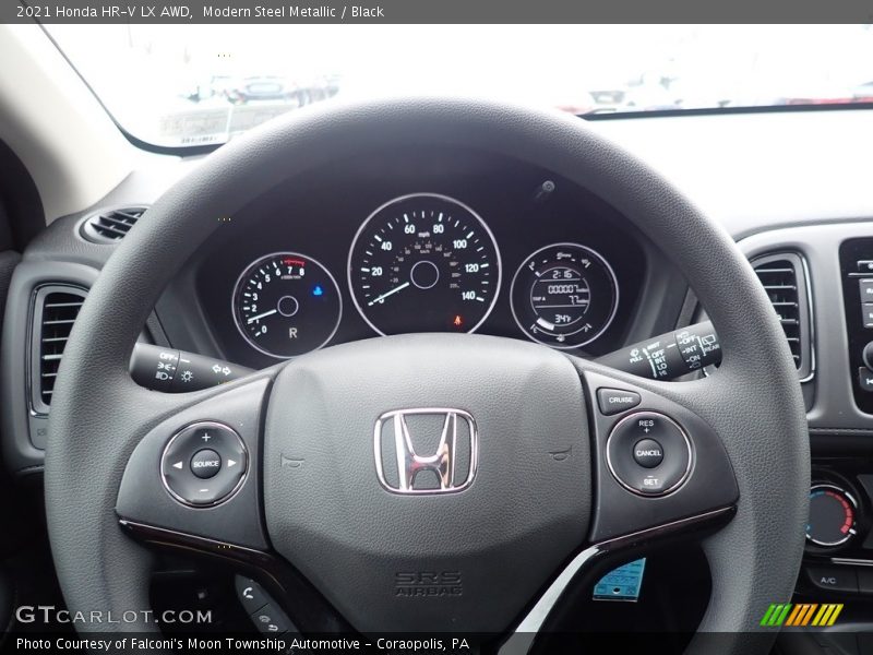 Modern Steel Metallic / Black 2021 Honda HR-V LX AWD