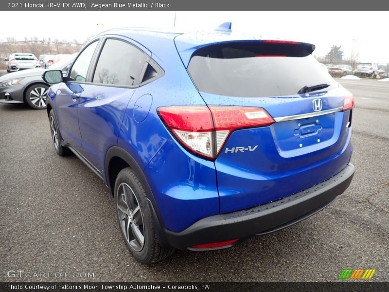 Aegean Blue Metallic / Black 2021 Honda HR-V EX AWD