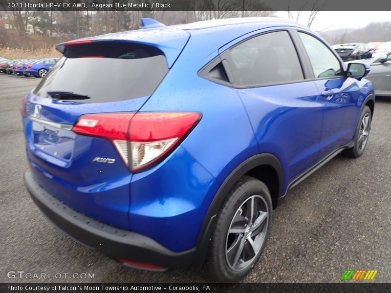 Aegean Blue Metallic / Black 2021 Honda HR-V EX AWD