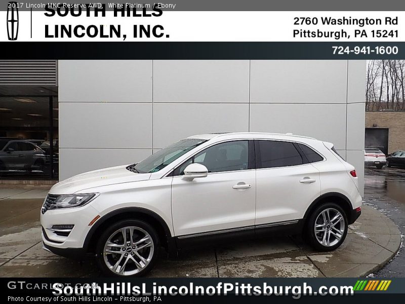 White Platinum / Ebony 2017 Lincoln MKC Reserve AWD