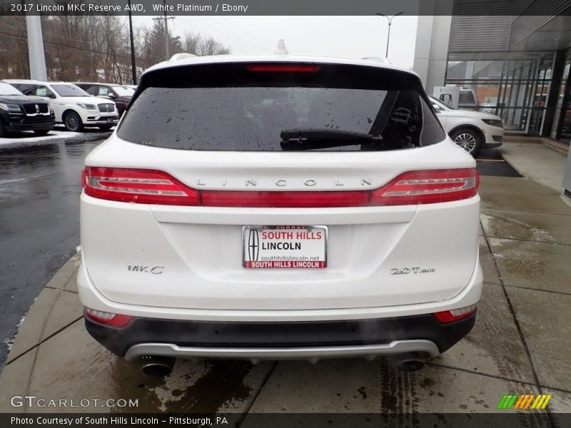 White Platinum / Ebony 2017 Lincoln MKC Reserve AWD