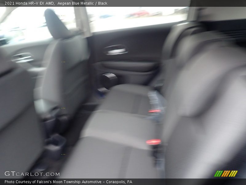 Aegean Blue Metallic / Black 2021 Honda HR-V EX AWD