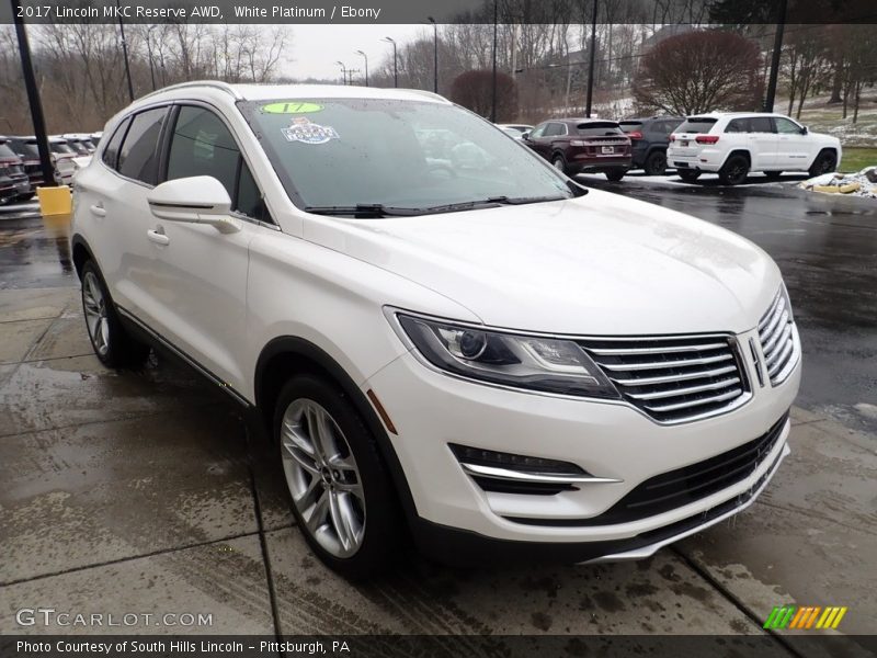 White Platinum / Ebony 2017 Lincoln MKC Reserve AWD