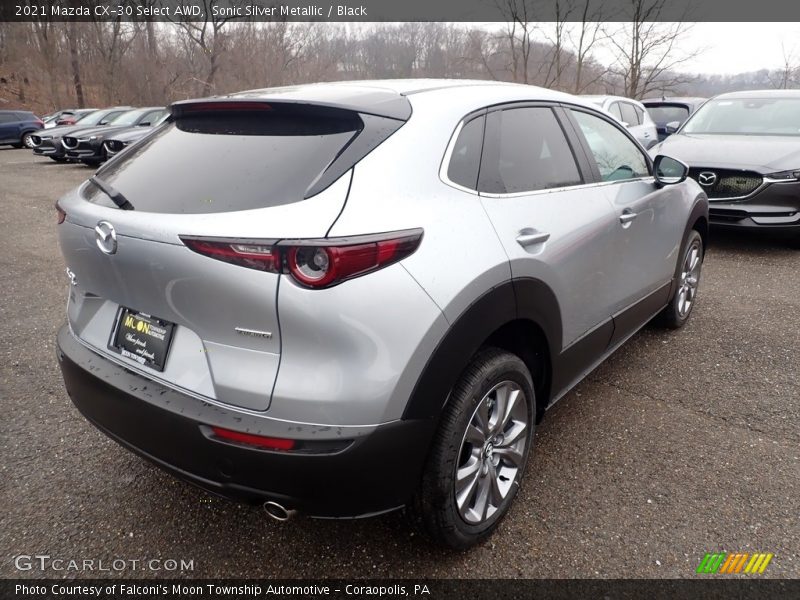 Sonic Silver Metallic / Black 2021 Mazda CX-30 Select AWD