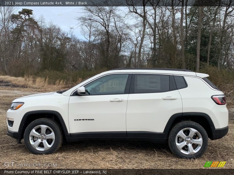 White / Black 2021 Jeep Compass Latitude 4x4