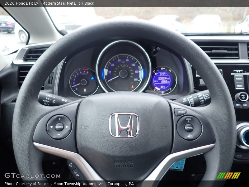 Modern Steel Metallic / Black 2020 Honda Fit LX