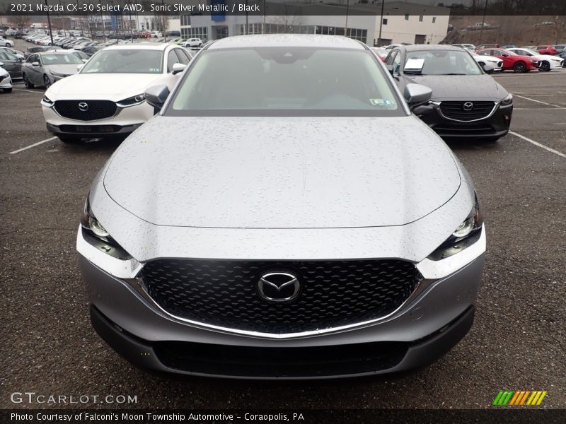 Sonic Silver Metallic / Black 2021 Mazda CX-30 Select AWD