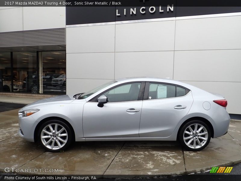 Sonic Silver Metallic / Black 2017 Mazda MAZDA3 Touring 4 Door