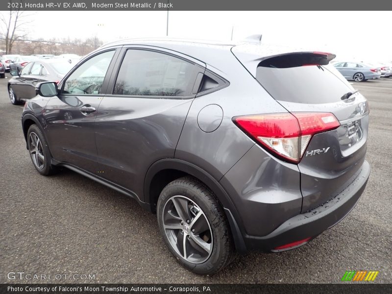 Modern Steel Metallic / Black 2021 Honda HR-V EX AWD