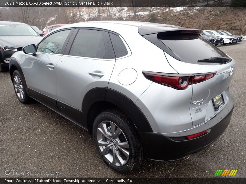 Sonic Silver Metallic / Black 2021 Mazda CX-30 Select AWD