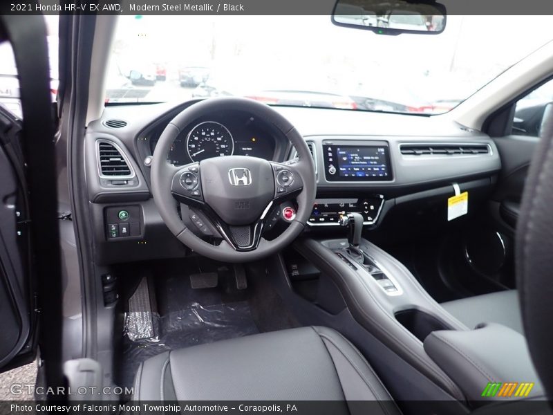 Modern Steel Metallic / Black 2021 Honda HR-V EX AWD