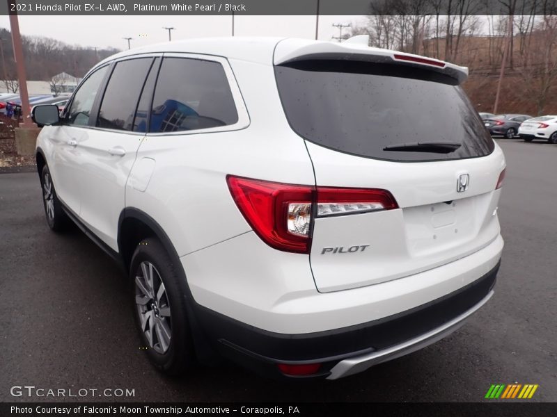 Platinum White Pearl / Black 2021 Honda Pilot EX-L AWD